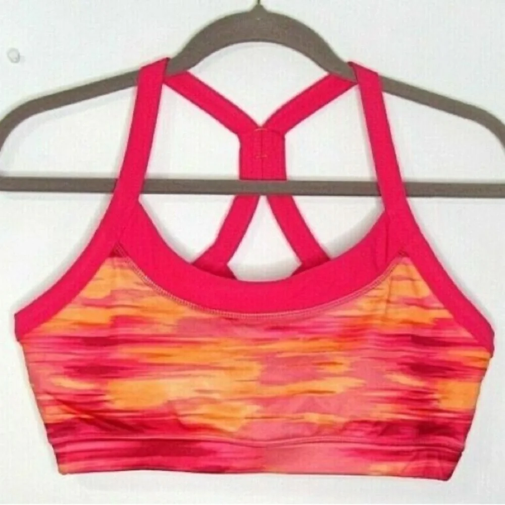 3/$25 🍄 Avia Pink Orange Active Racerback Sports Bra Style Estilo Large